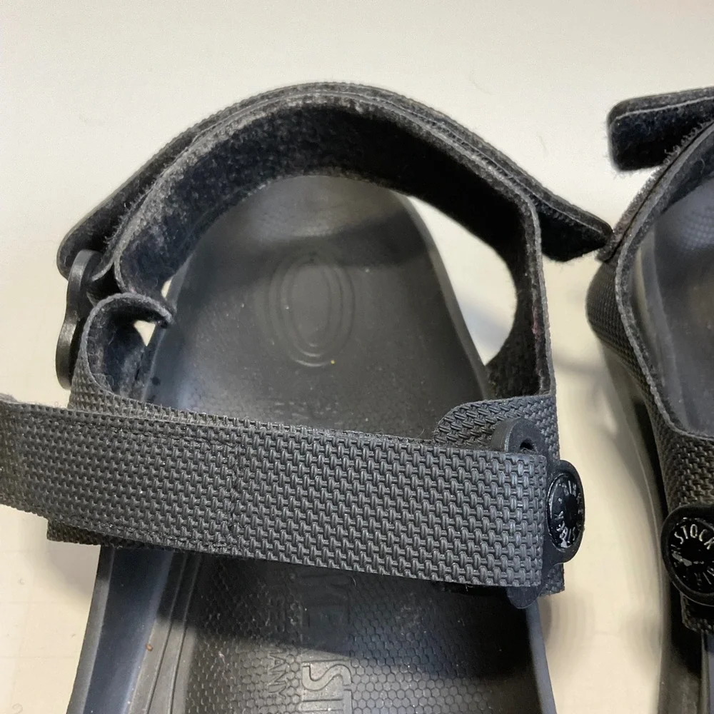 Birkenstock Mogami Terra Black Sport Sandals EU 37 L6 M4 Hook and Loop Straps